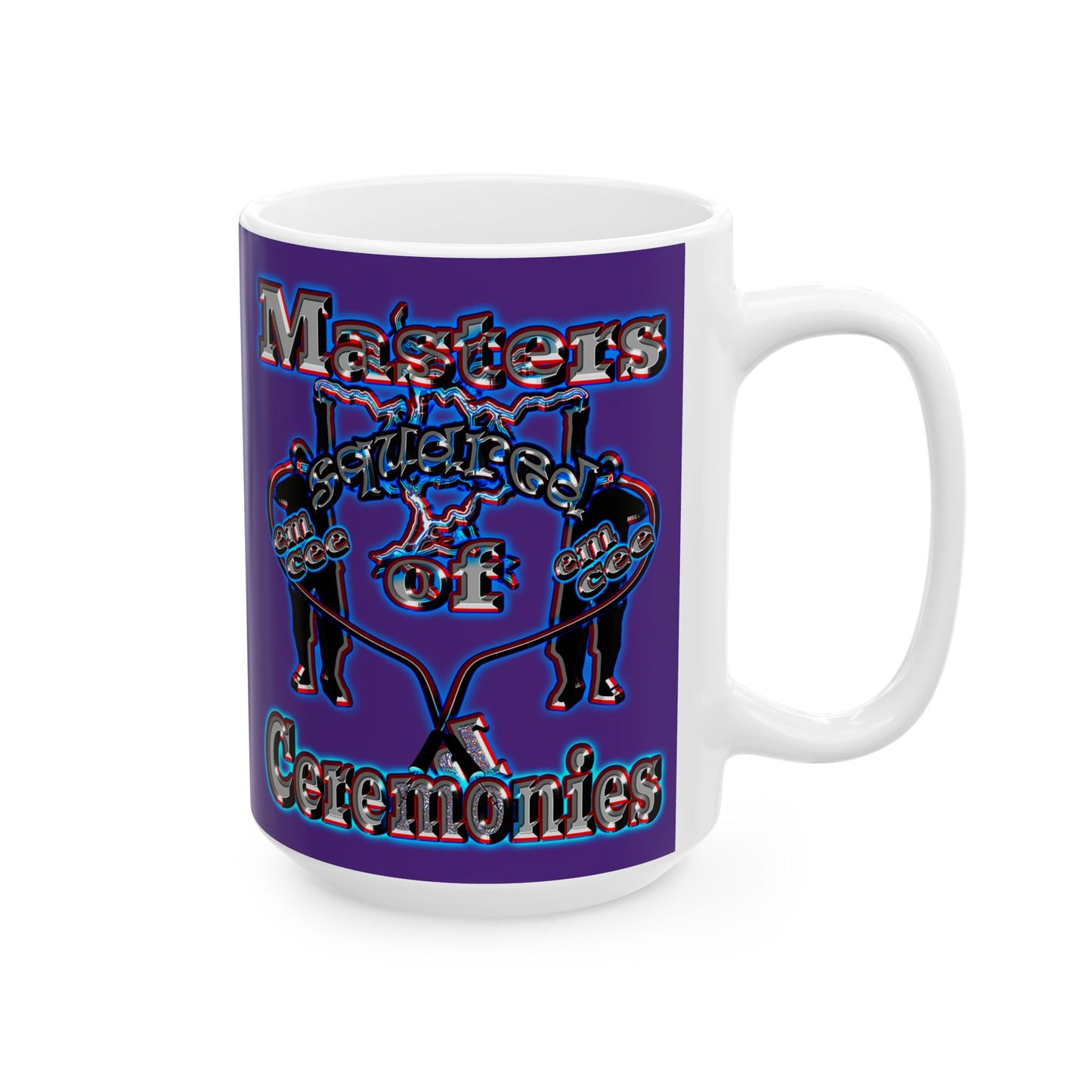 em cee squared - White Mug (purple)