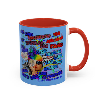 drop the beat - Accent Mug (light blue)