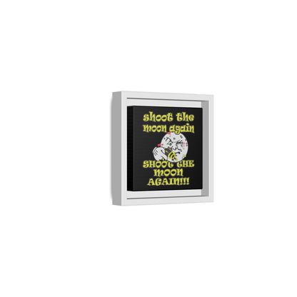 shoot the moon again - framed canvas art (black)