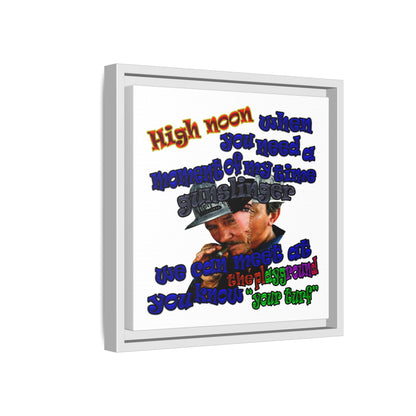 high noon - framed canvas art (white)
