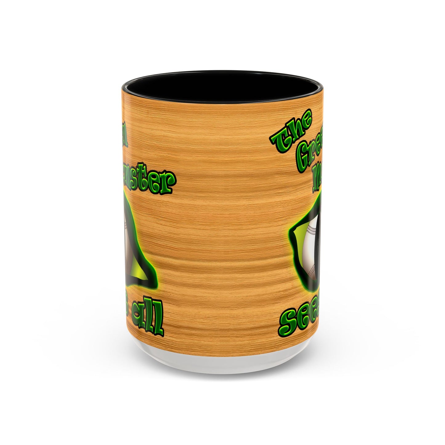 green monster - Accent Mug (butterscotch wood finish)