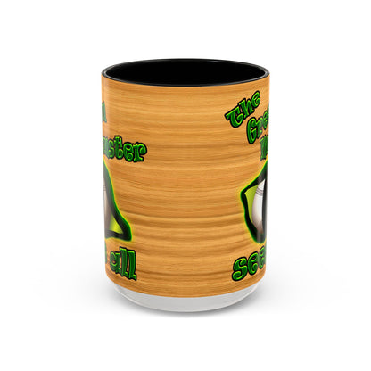 green monster - Accent Mug (butterscotch wood finish)