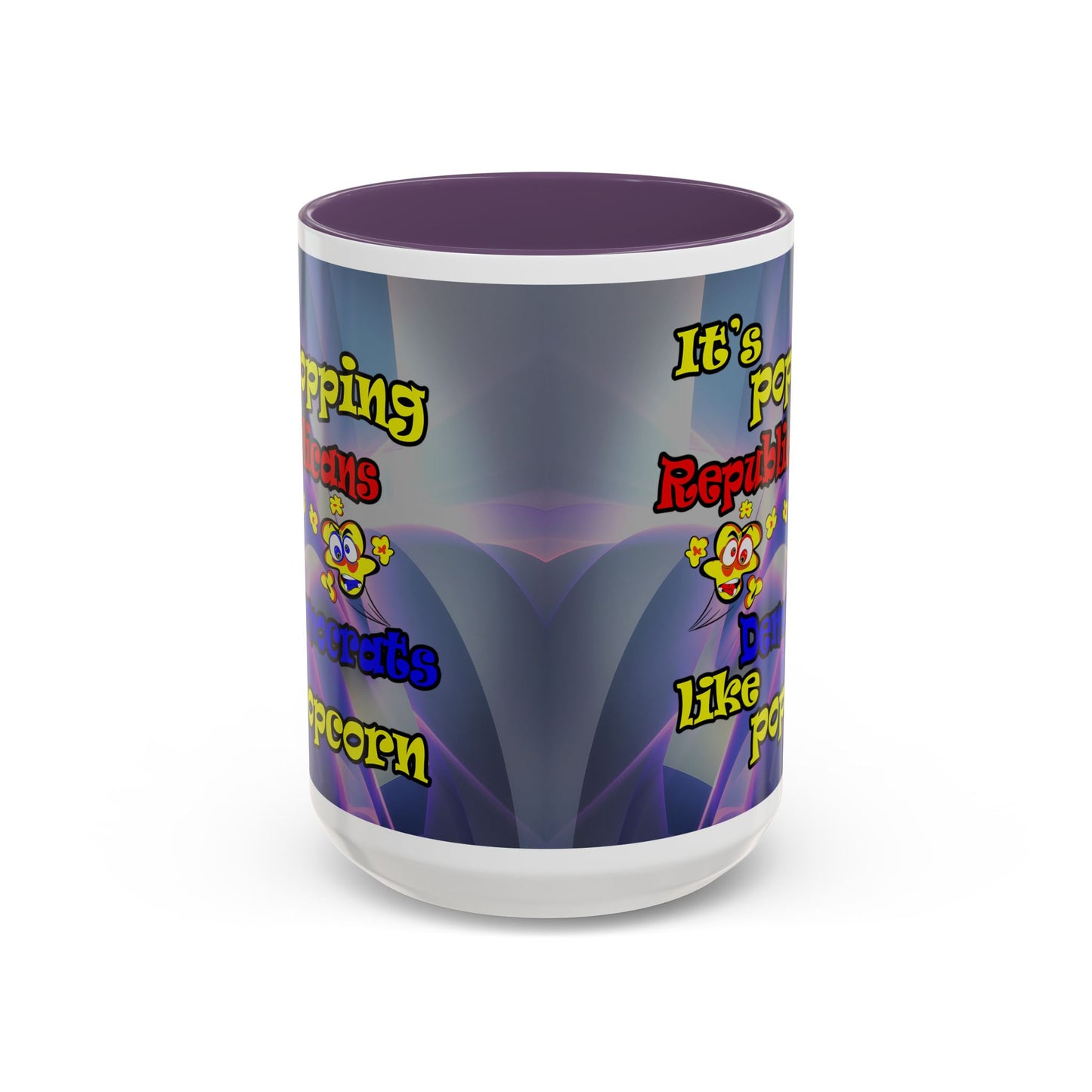 popping like popcorn - Accent Mug (grey-pink wave)