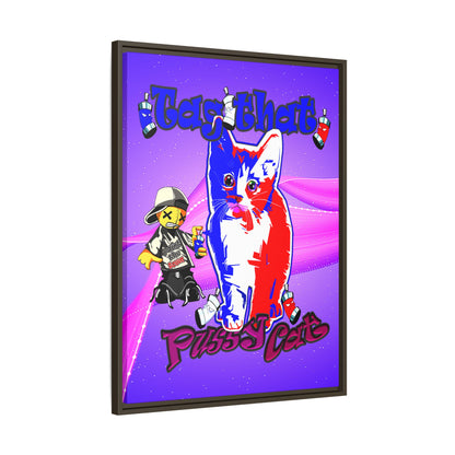 tag that - framed canvas art (purple-pink wave)