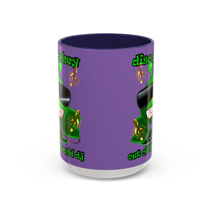 disc jockey - Accent Mug (light purple)