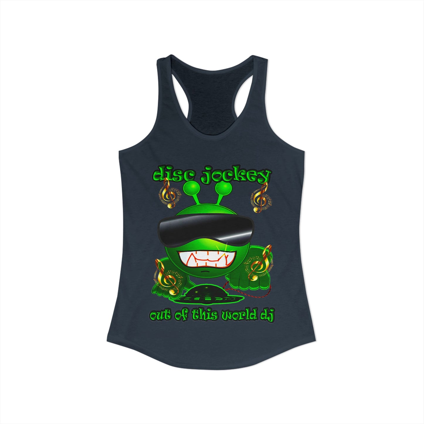 disc jockey - Women's Ideal Racerback Tank