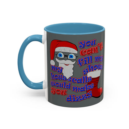 santa's shoes - Accent Mug (dark grey)