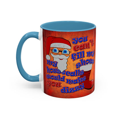 santa's shoes - Accent Mug (burnt orange)