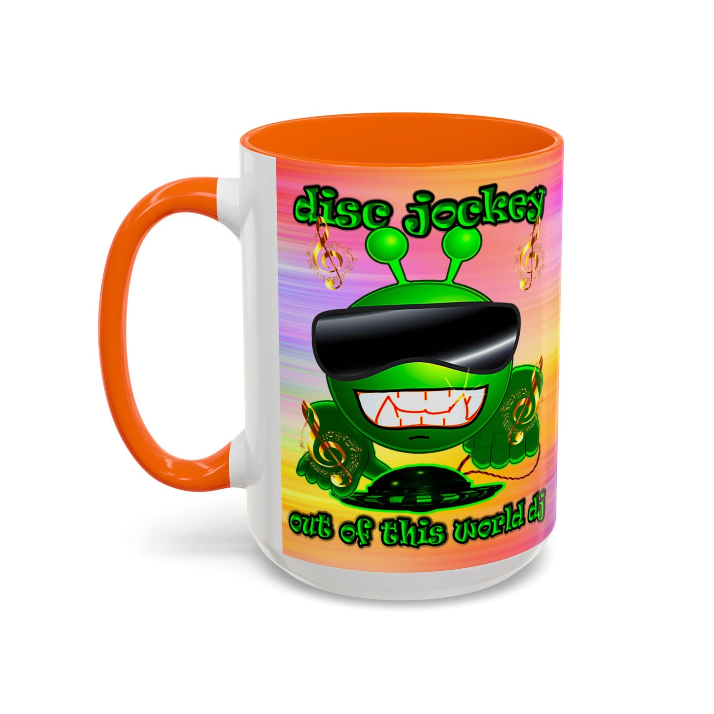 disc jockey - Accent Mug (color blur)