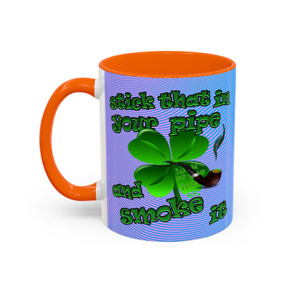 celtics logo - Accent Mug (light blue-purple wave)