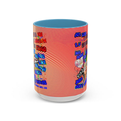 drop the beat - Accent Mug (yellow-orange wave)