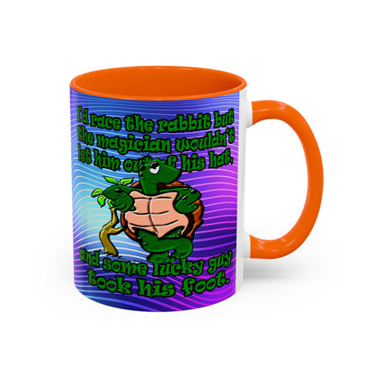 turtle race - Accent Mug (purple wave)