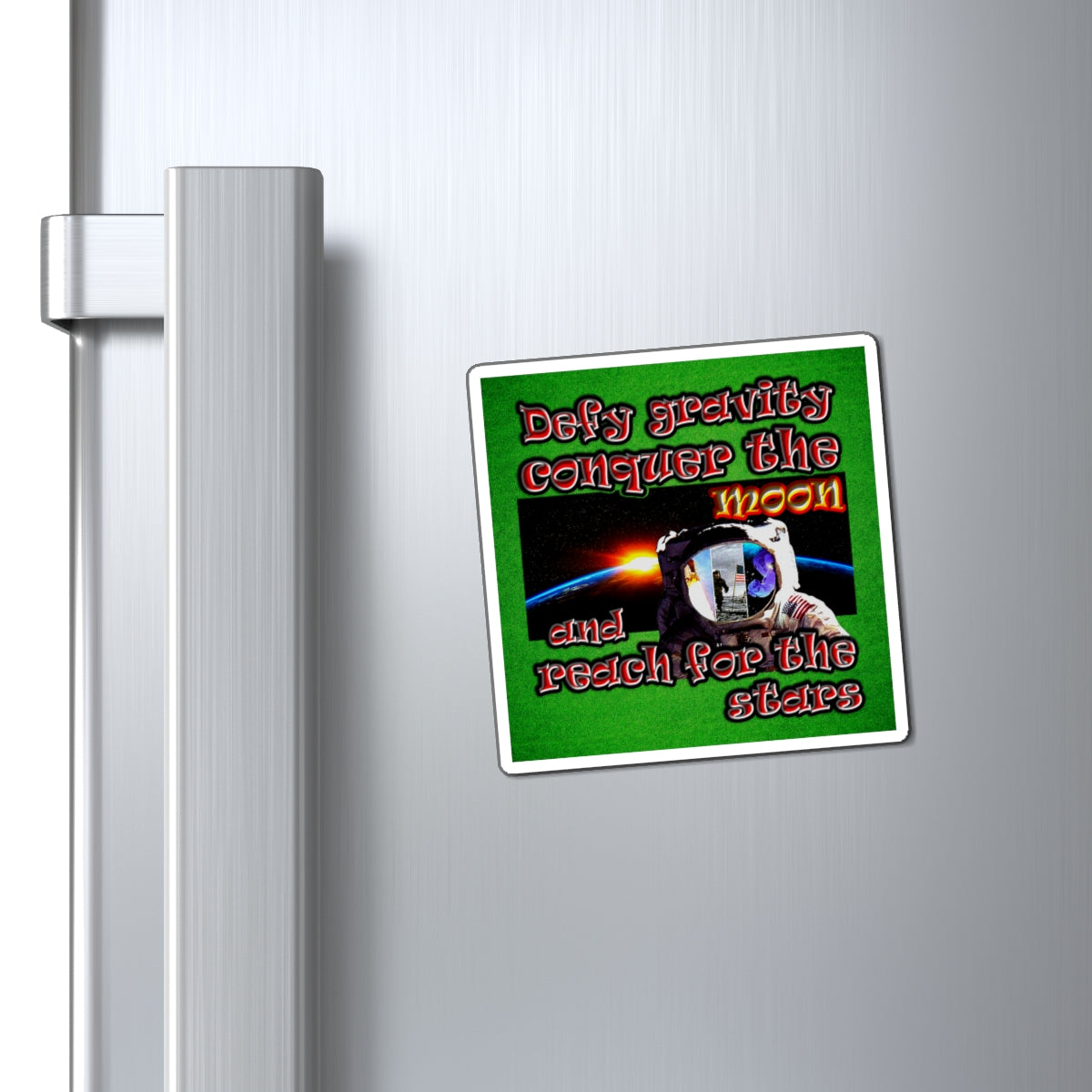 defy conquer reach - Magnets - (green turf)