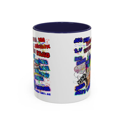 drop the beat - Accent Mug (white)