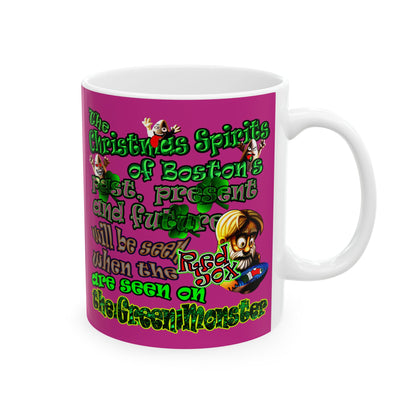 christmas spirits of boston - White Mug (pink)