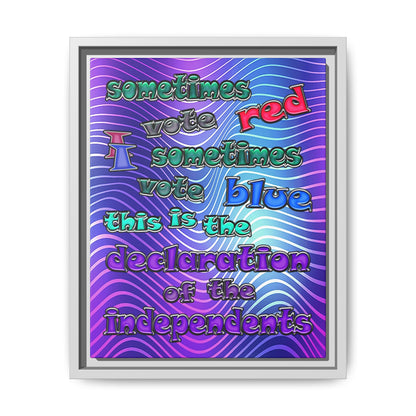declaration of the independents - framed canvas art (purple wave)