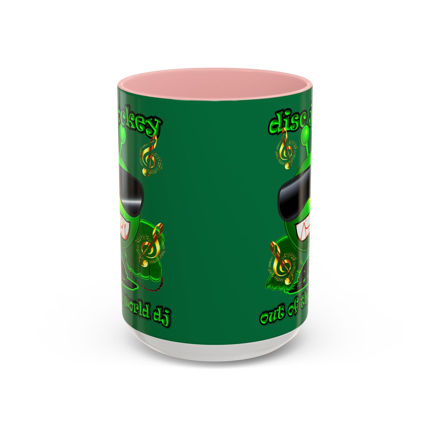 disc jockey - Accent Mug (dark green)