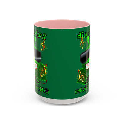 disc jockey - Accent Mug (dark green)