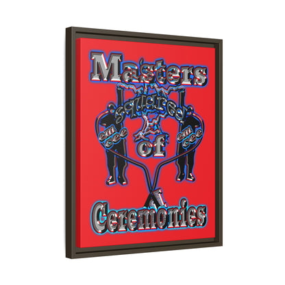 em cee squared - framed canvas art (red)