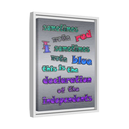 declaration of the independents - framed canvas art (brushed nickel)