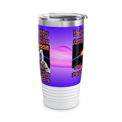 defy conquer reach - Ringneck Tumbler, 20oz (purple-pink wave)