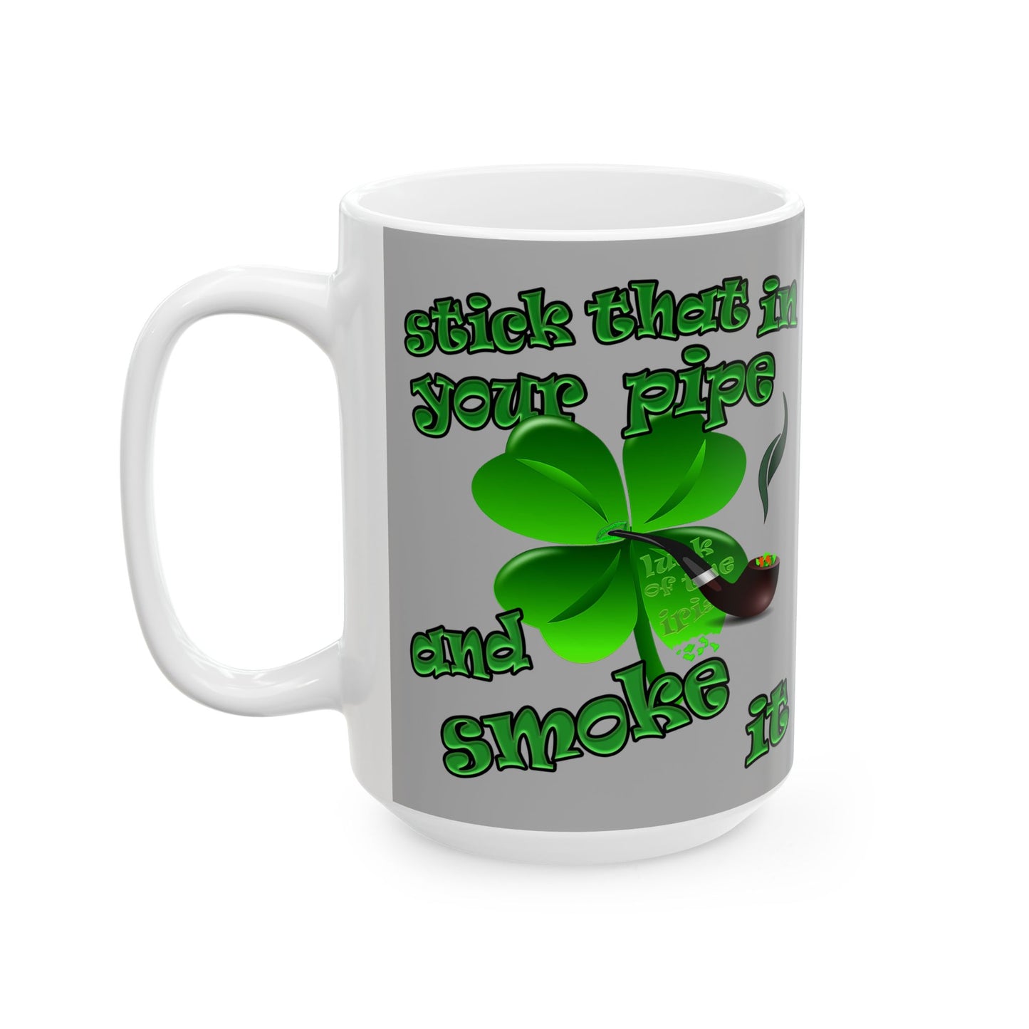 celtics logo - White Mug (light grey)