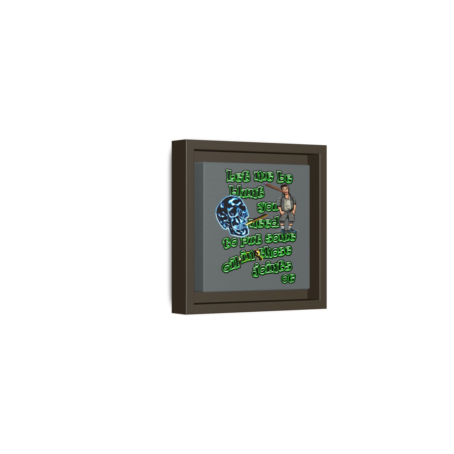 og - framed canvas art (dark grey)