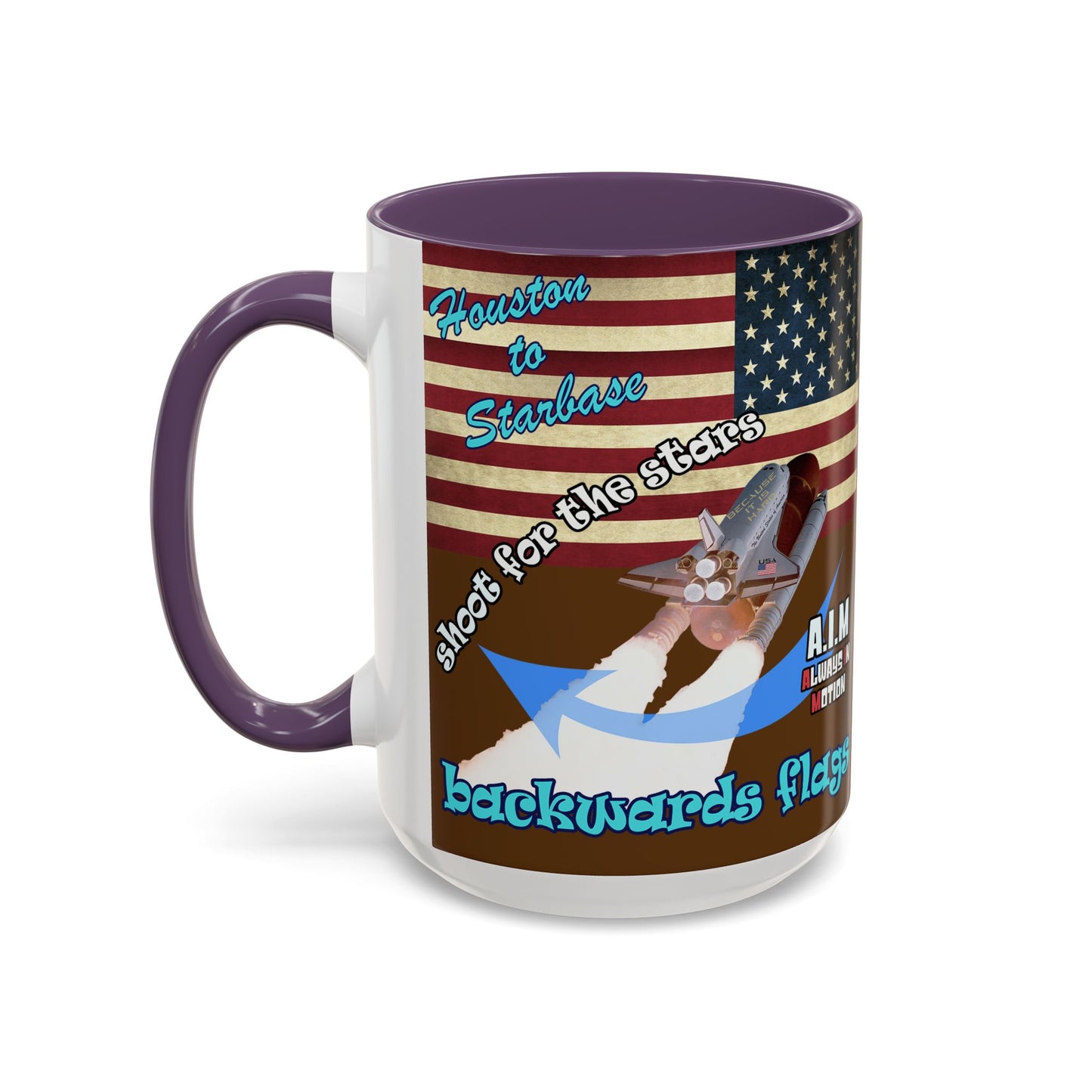 shoot for the stars - Accent Mug (brown)