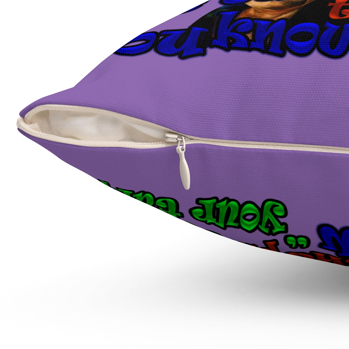 high noon - Spun Polyester Square Pillow - (light purple)