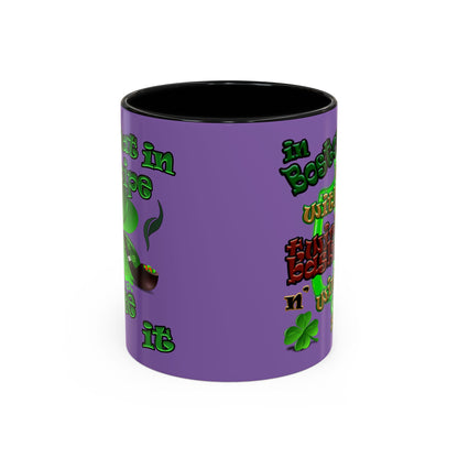 celtics logo - Accent Mug (light purple)
