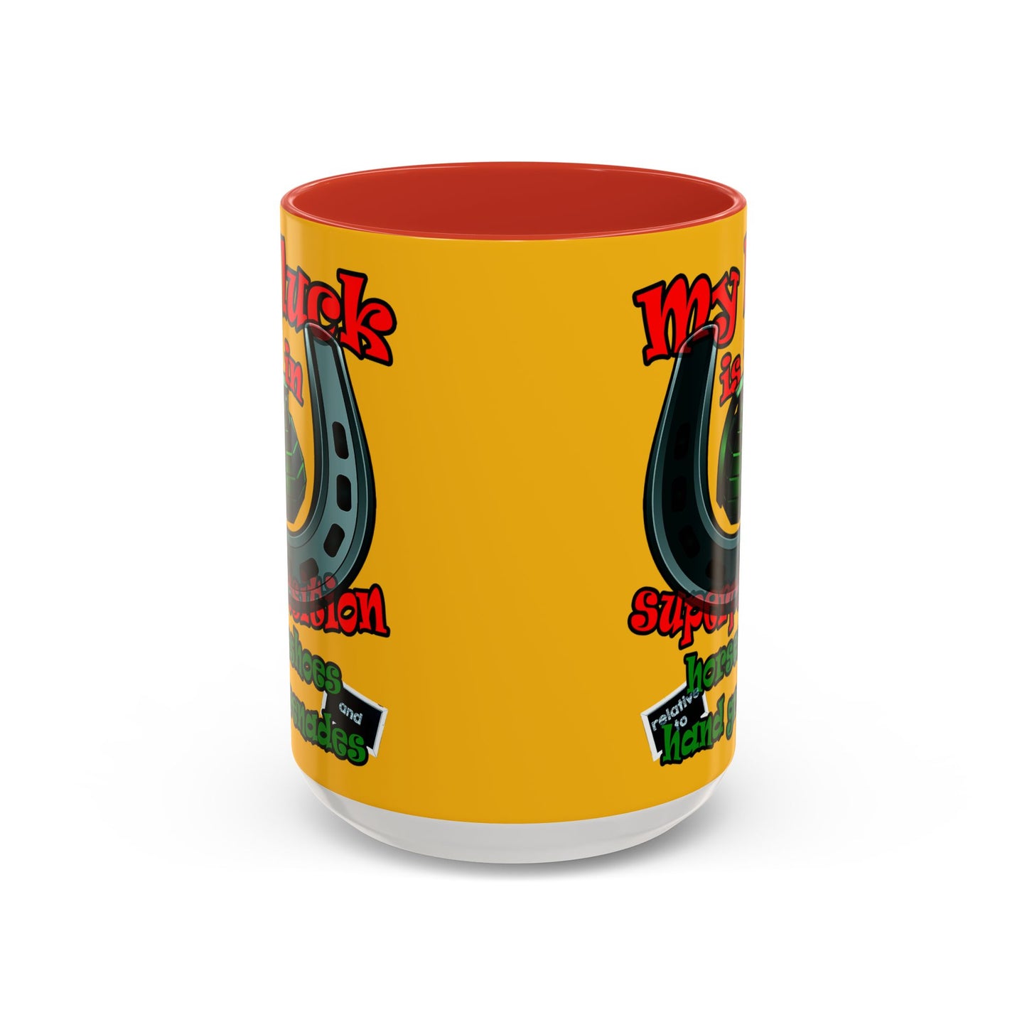 my luck - Accent Mug (yellow)