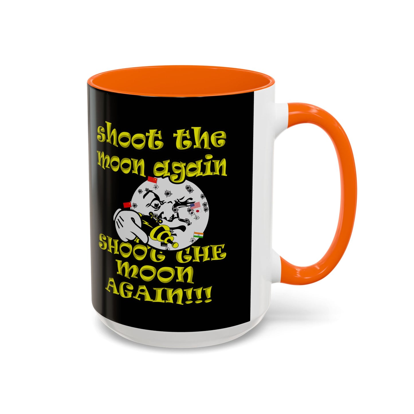 shoot the moon again - Accent Mug (black)