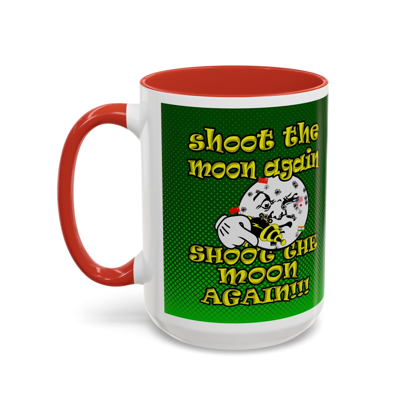 shoot the moon again - Accent Mug (logo green)