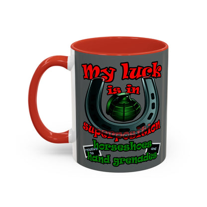 my luck - Accent Mug (dark grey)