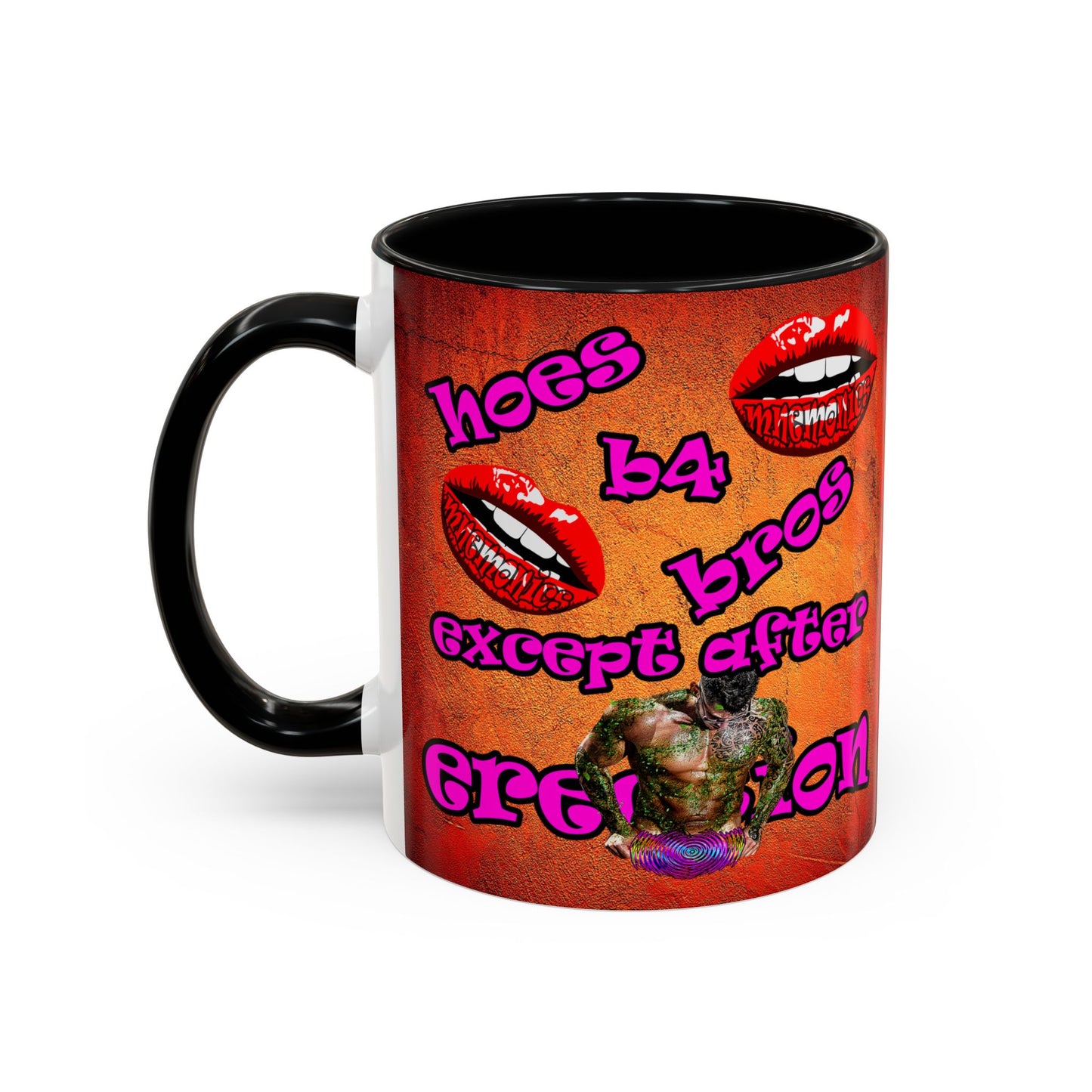 hoes b4 bros - Accent Mug (burnt orange)