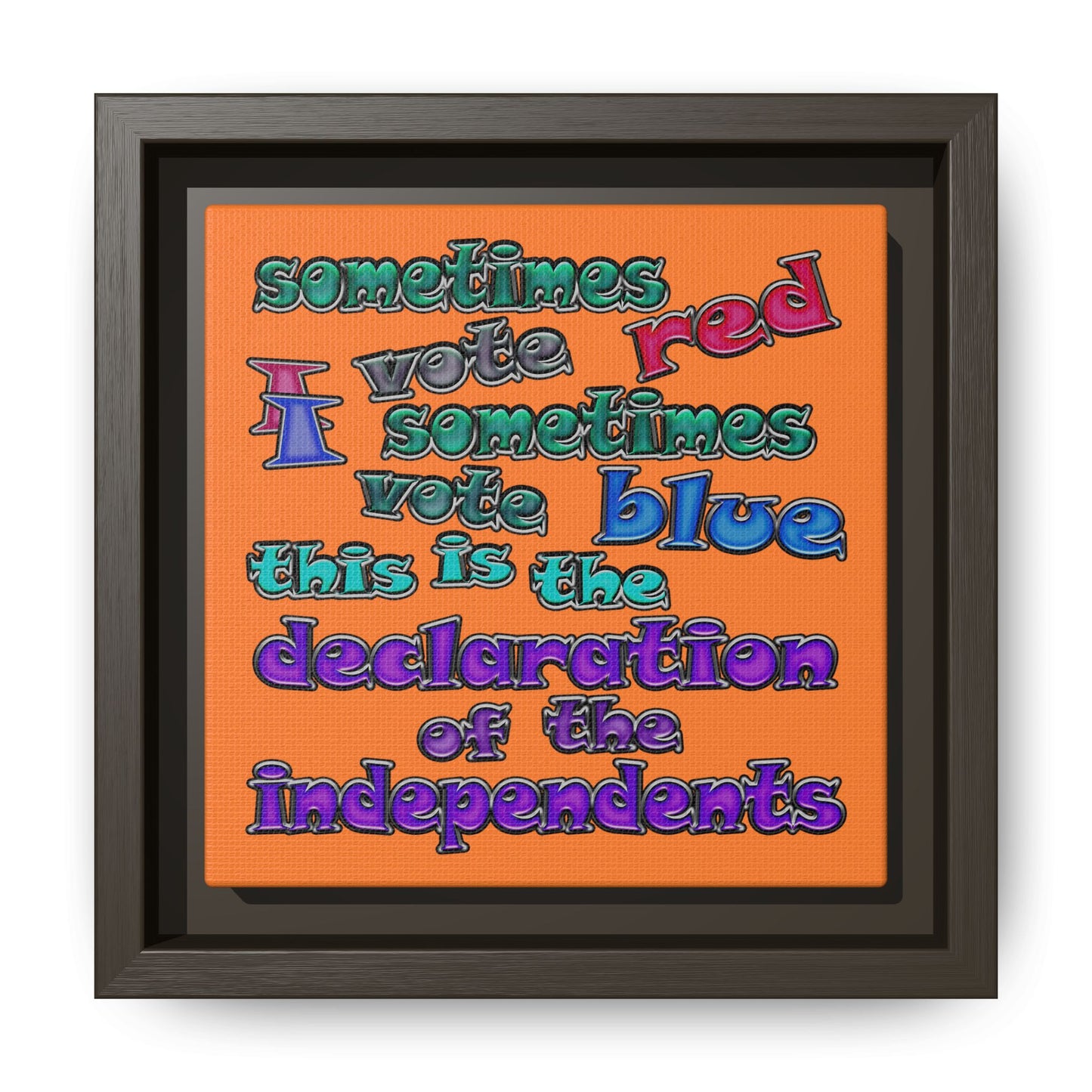 declaration of the independents - framed canvas art (crusta)
