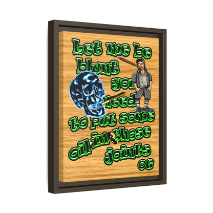 og - framed canvas art (butterscotch wood finish)