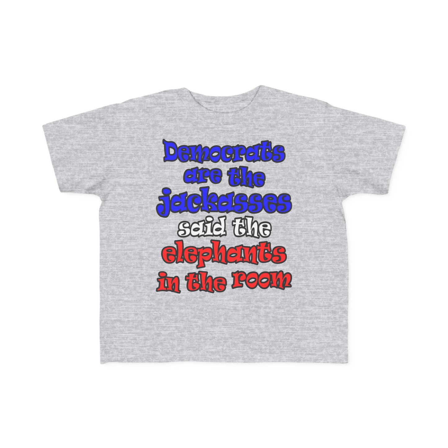 donkeys and elephants - Toddler's Fine Jersey Tee