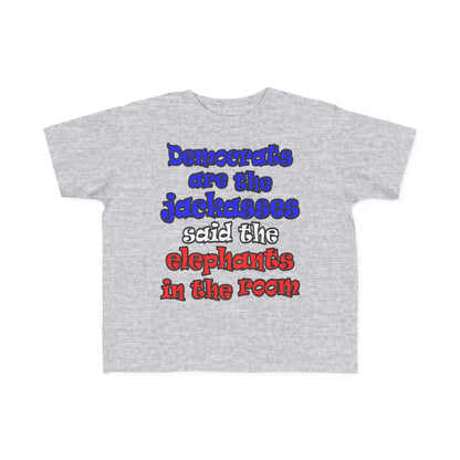 donkeys and elephants - Toddler's Fine Jersey Tee