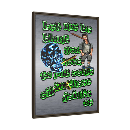 og - framed canvas art (brushed nickel)