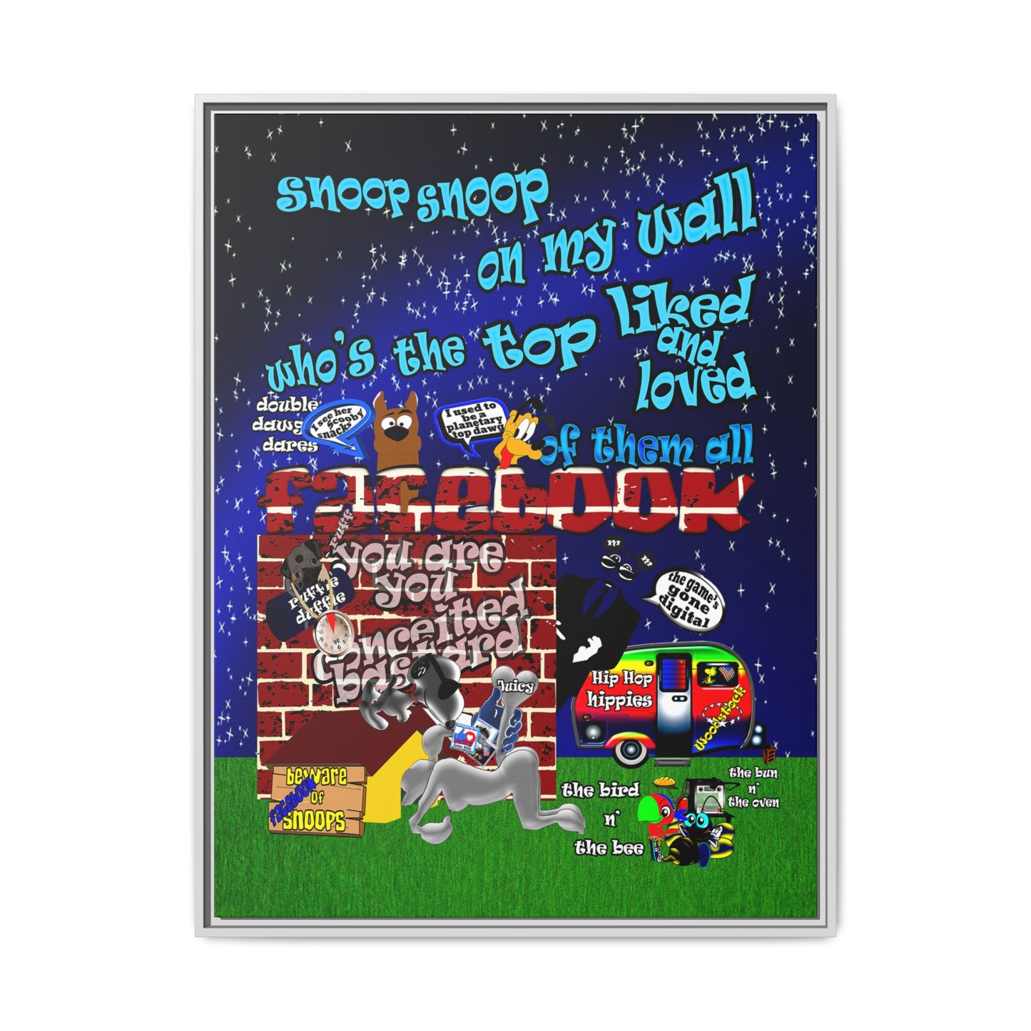 snoops - framed canvas art