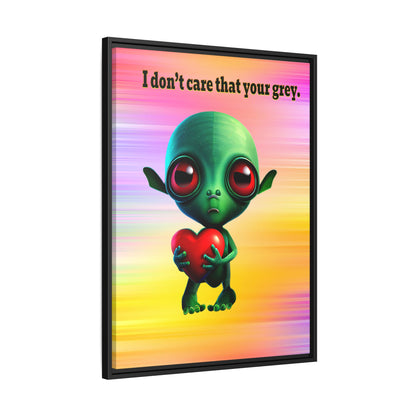 I don't care that your grey - framed canvas art (color blur)