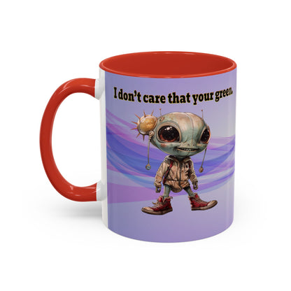 I don't care that your grey - Accent Mug (light blue-pink wave)