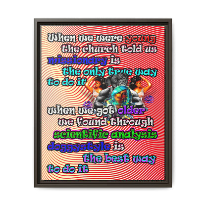 doggystyle - framed canvas art (yellow-orange wave)