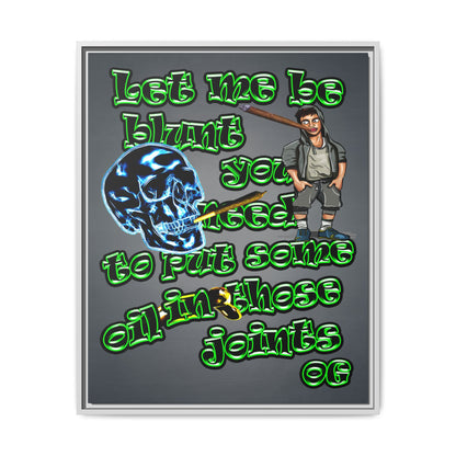 og - framed canvas art (grey-light grey)
