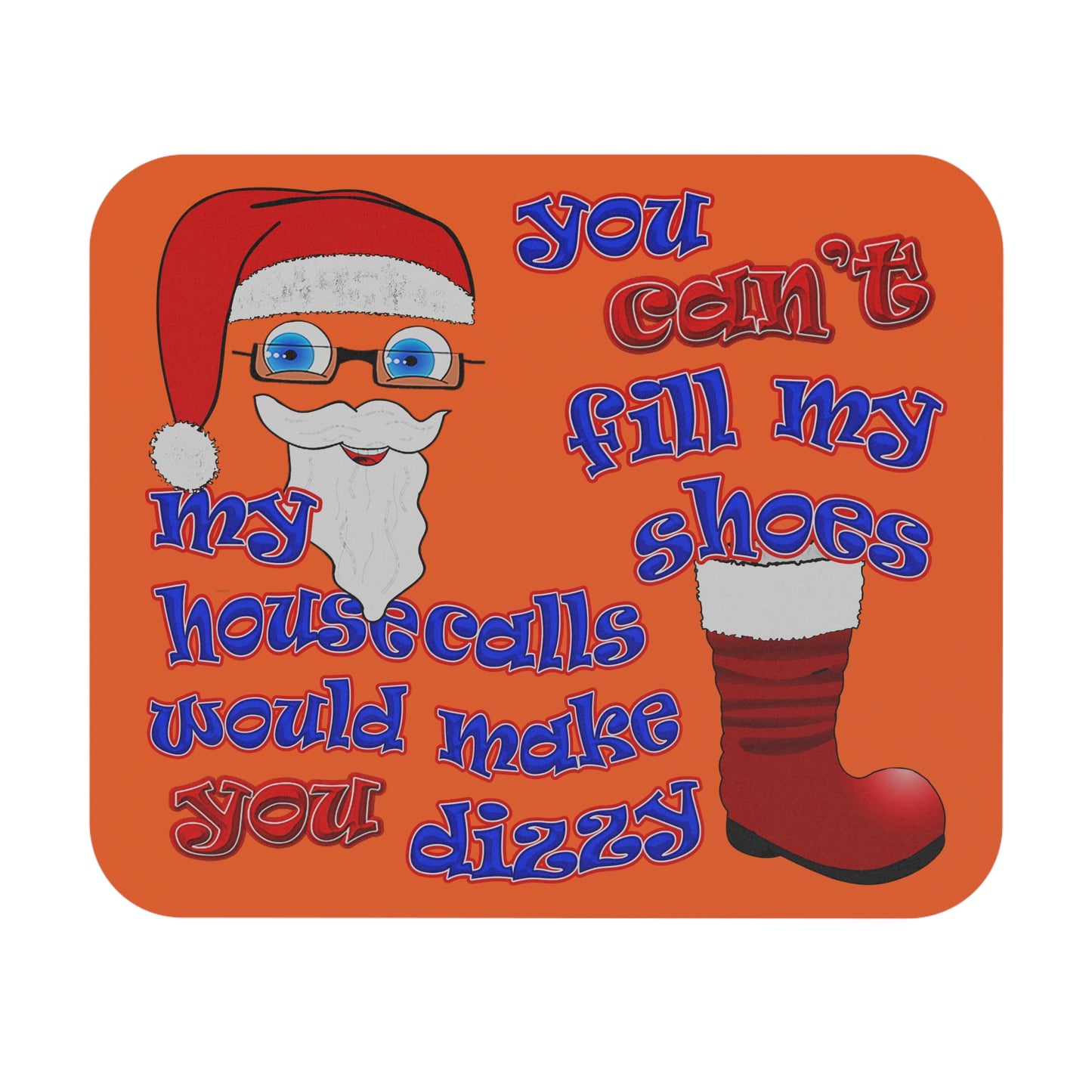 santa's shoes - Mouse Pad (Rectangle) (orange)