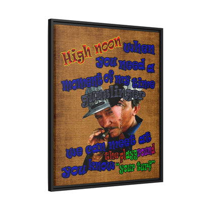 high noon - framed canvas art (brown papyrus)