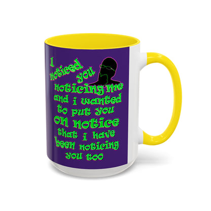 noticed you noticing - Accent Mug (purple)