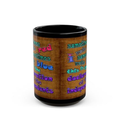 declaration of the independents - Black Mug (brown papyrus)