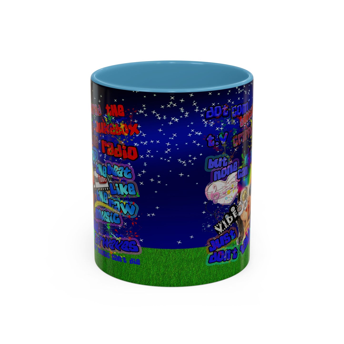 drop the beat - Accent Mug ('snoops' background)